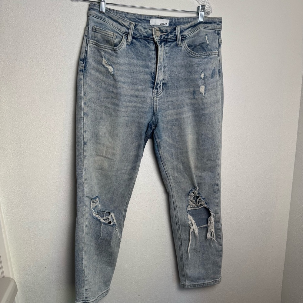 Vervet Light Blue‎ Boyfriend Jeans distressed denim